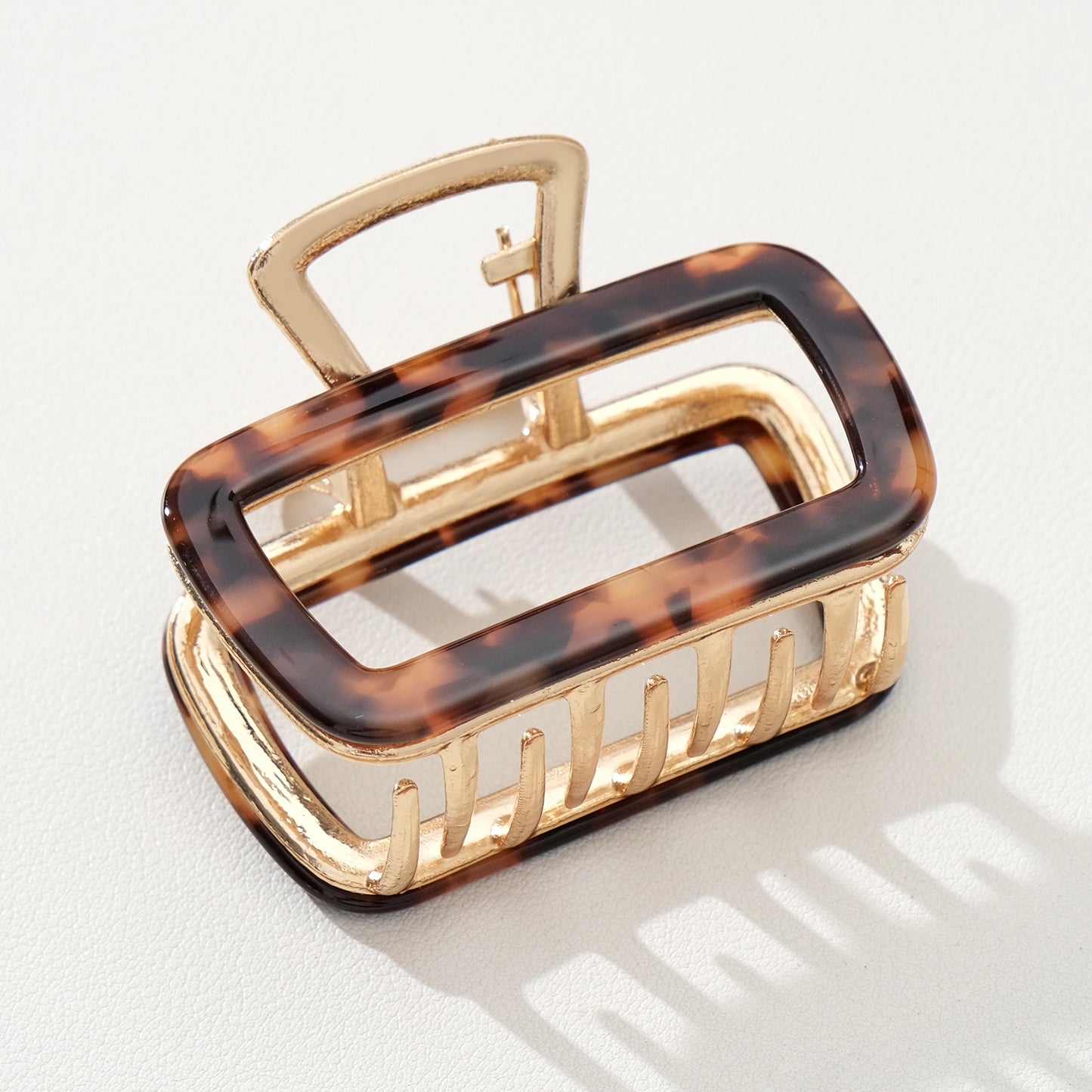 Harlow Hollow Rectangle Metal Claw Clip (Medium & Large)