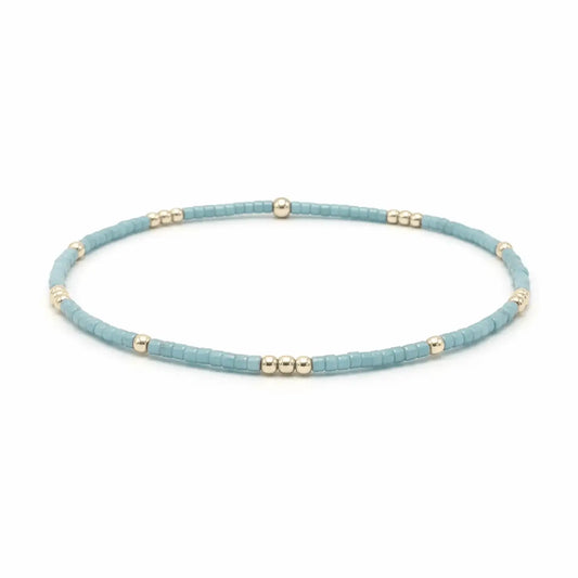 Newport Gold Filled Waterproof Bracelet in Turquoise
