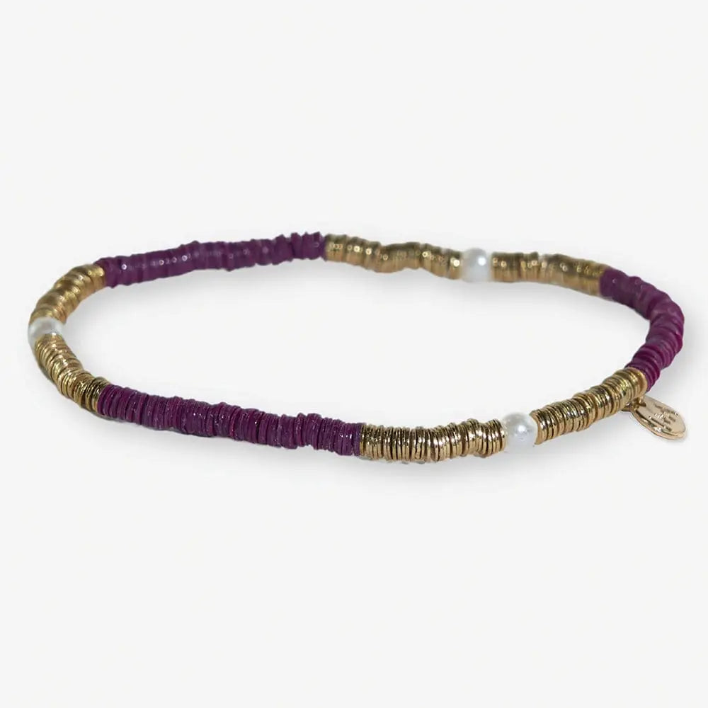 Rory Solid Color with Gold and Pearls