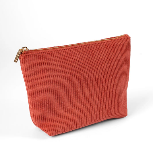 Corduroy Carry-All Pouch - Coral