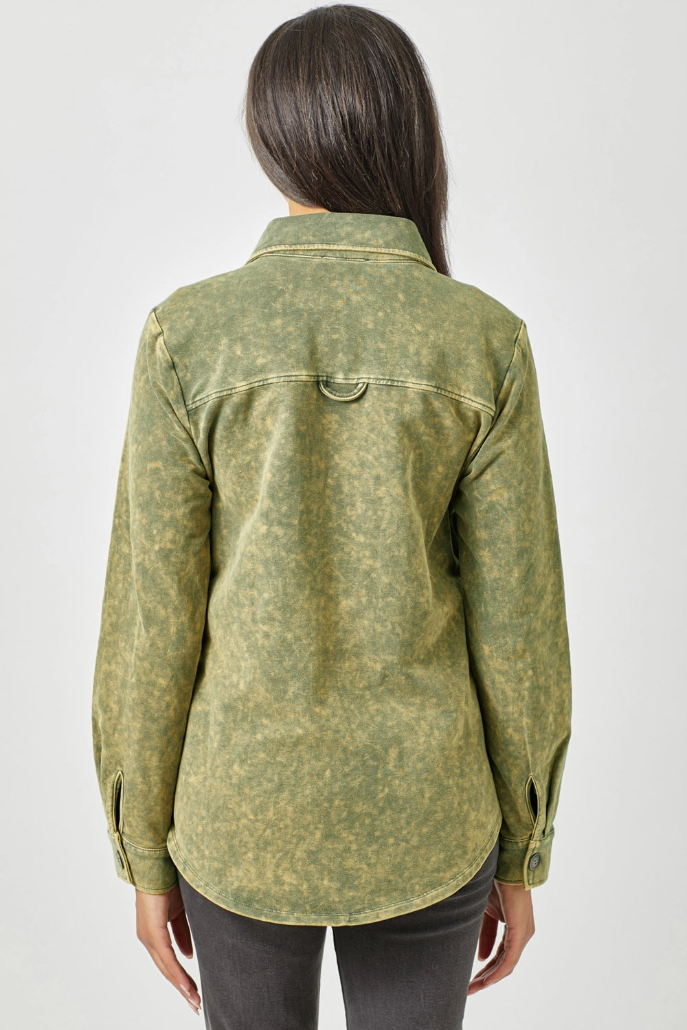 Washed Shacket - Olive