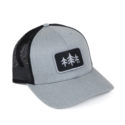 TriPine Patch Trucker Hat - Heather Grey/Black