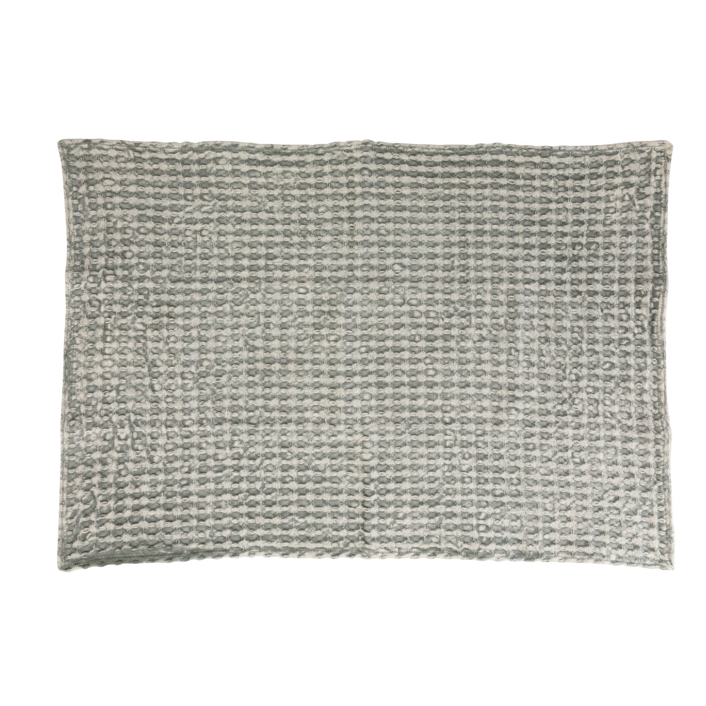 Stonewashed Cotton Waffle Weave Tea Towel - Blue