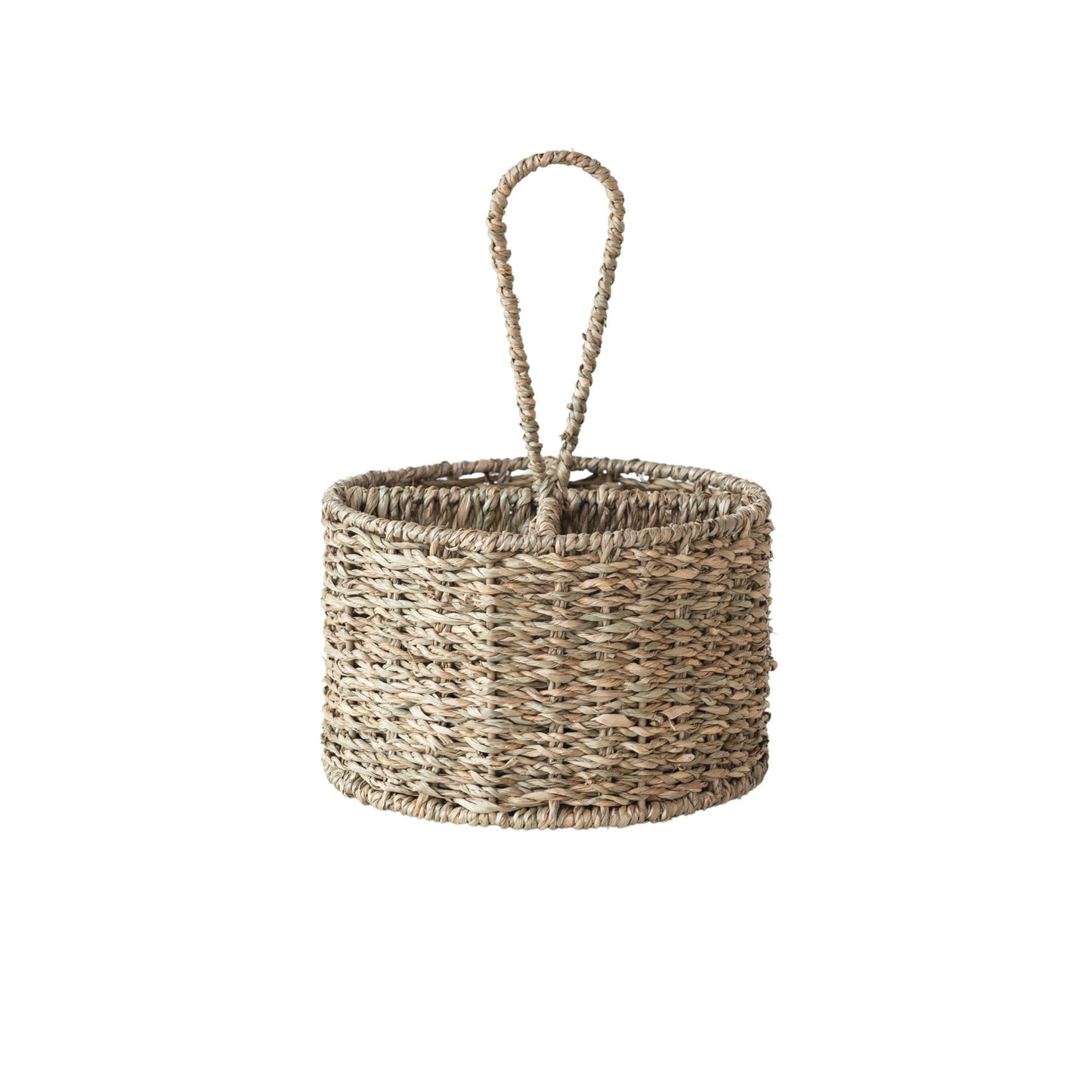 Hand-Woven Seagrass Caddy w/ 4 Sections