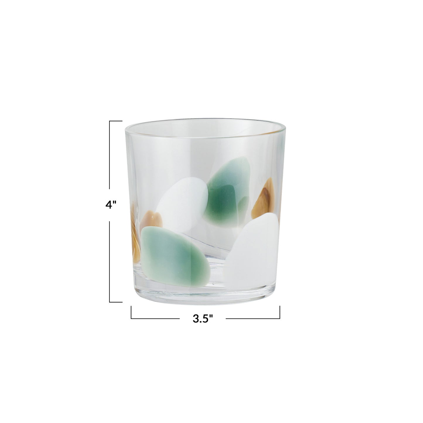 12 oz. Handmade Art Glass Drinking Glass