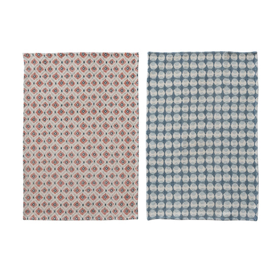 Cotton Waffle Weave Printed Kitchen Towel