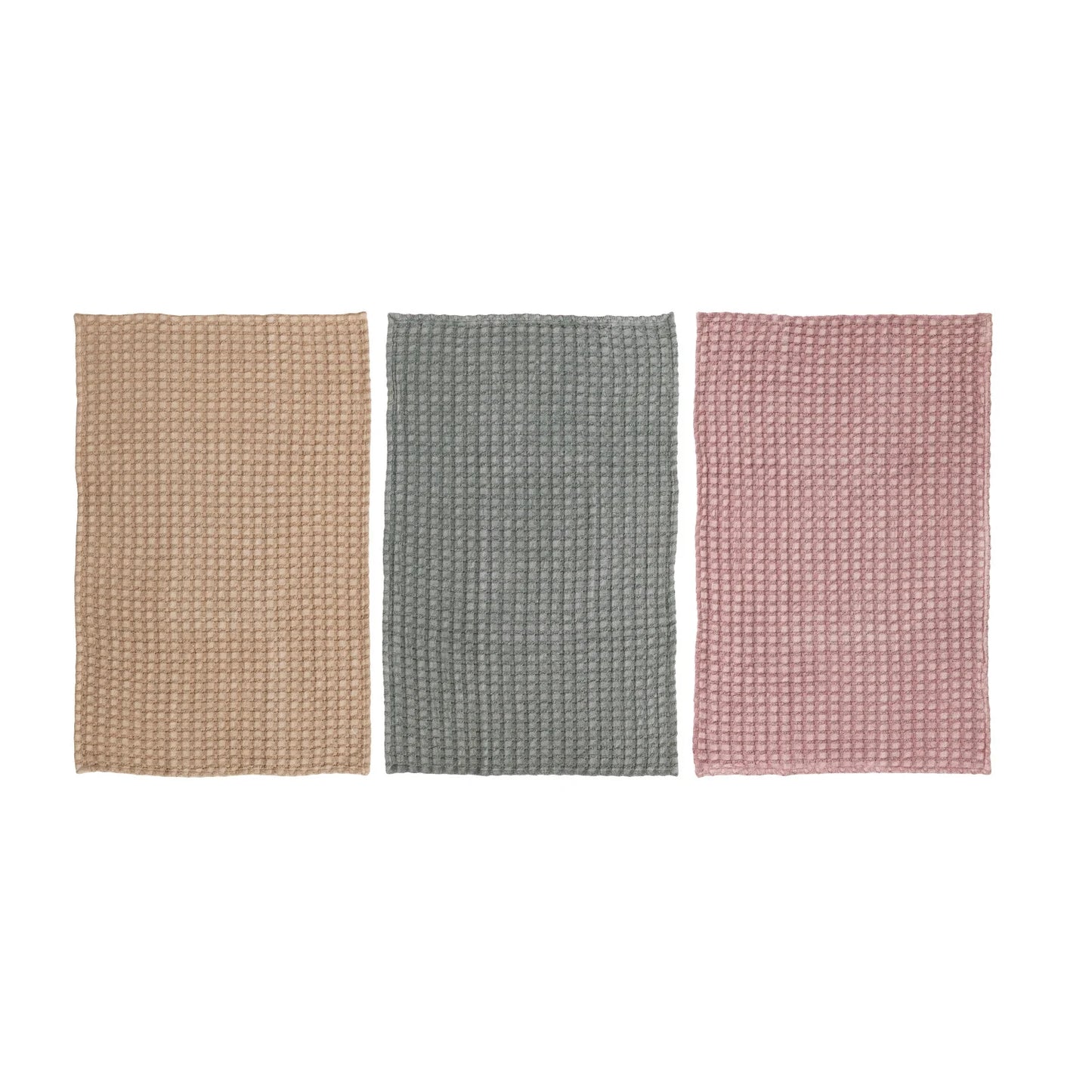 Oversized Stonewashed Cotton Waffle Weave Tea Towel