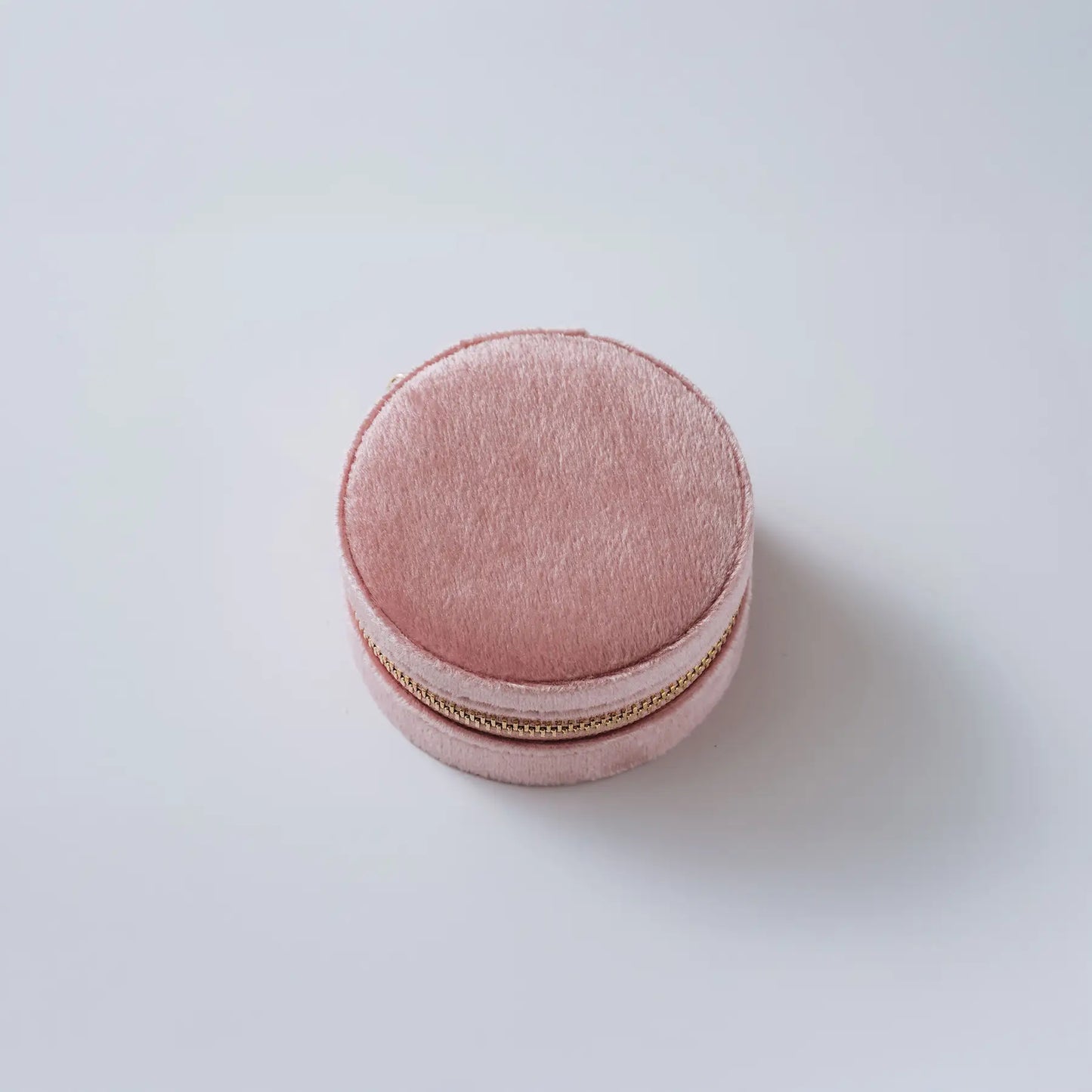 Round Velvet Jewelry Box Case - 8 Colors