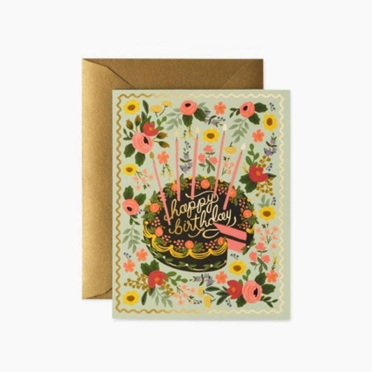 Floral Cake Birthday Card