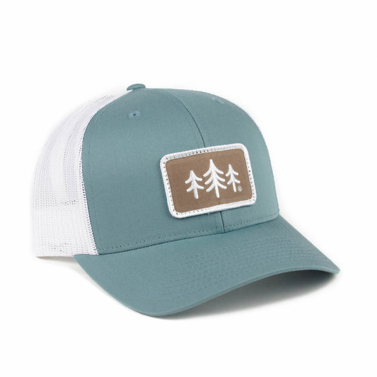 TriPine Patch Trucker Hat - Coastal Blue/White