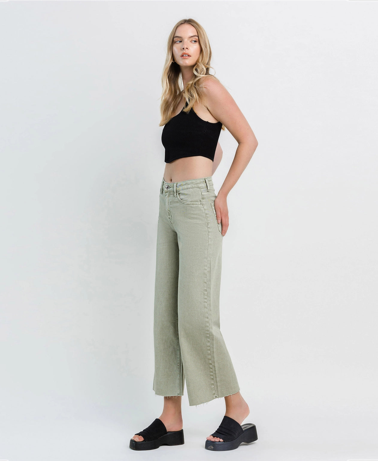 High Rise Wide Leg Jeans