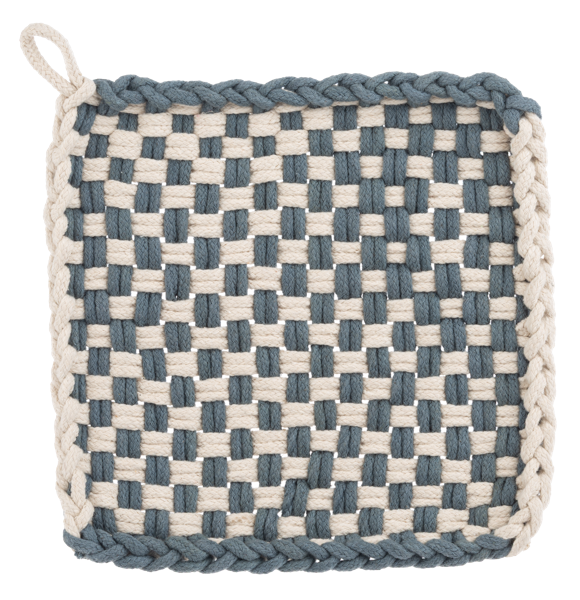 Cotton Crochet Check Pot Holder - Checkered