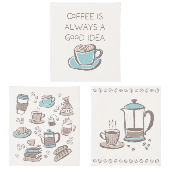 Coffee Reusable Dish Cloth
