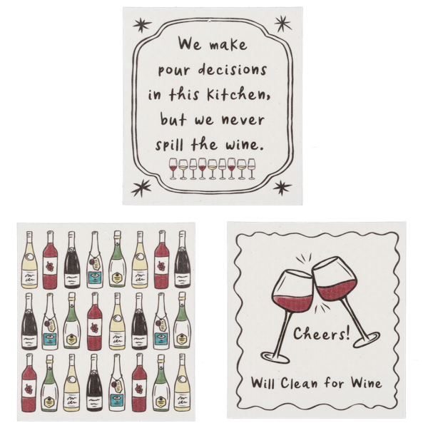 Wine Reusable Dish Cloth