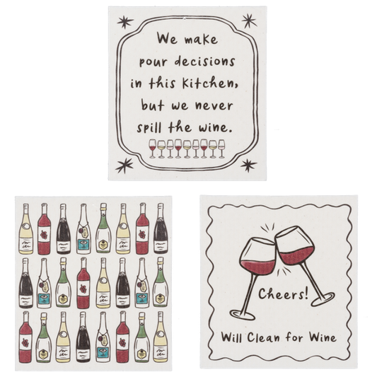 Wine Reusable Dish Cloth