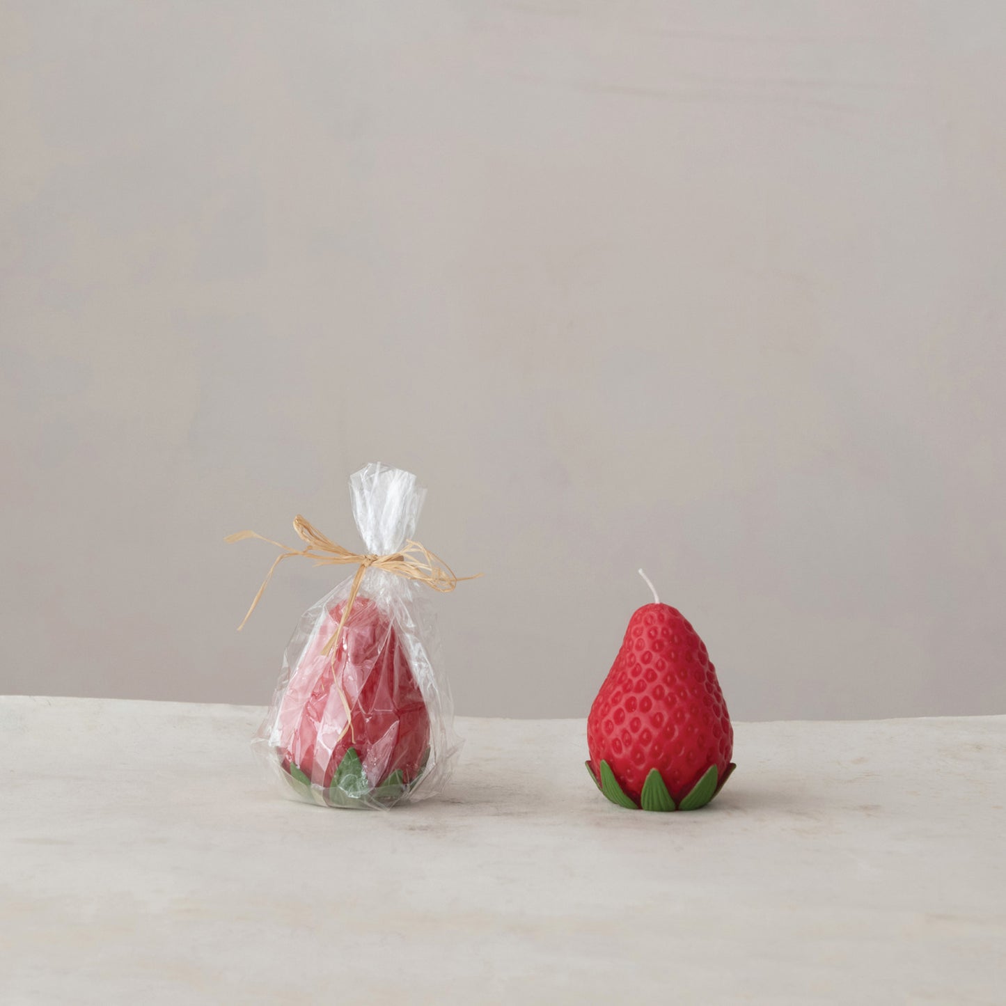 Unscented Strawberry Shaped Candle