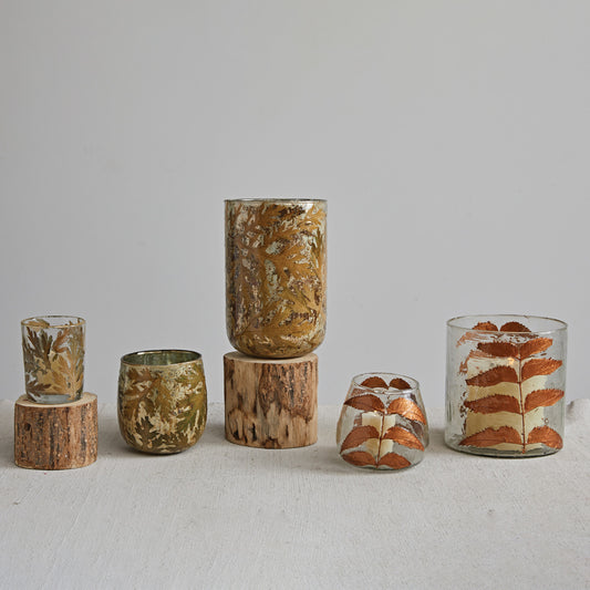 Tealight Holder with Leaves