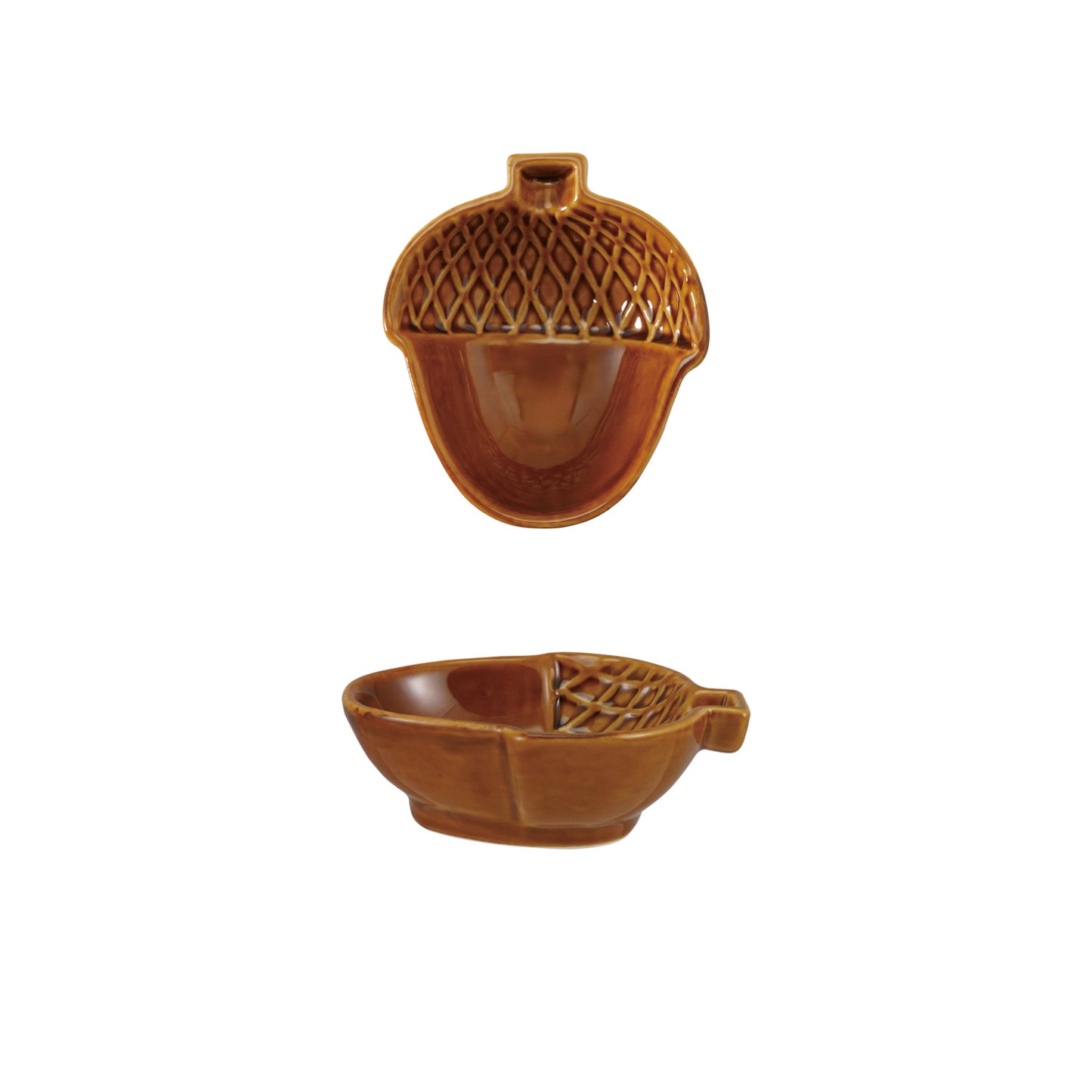 Stoneware Acorn Shaped Dish