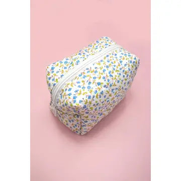 Ditsy Quilted Cotton Floral Cosmetic Pouch