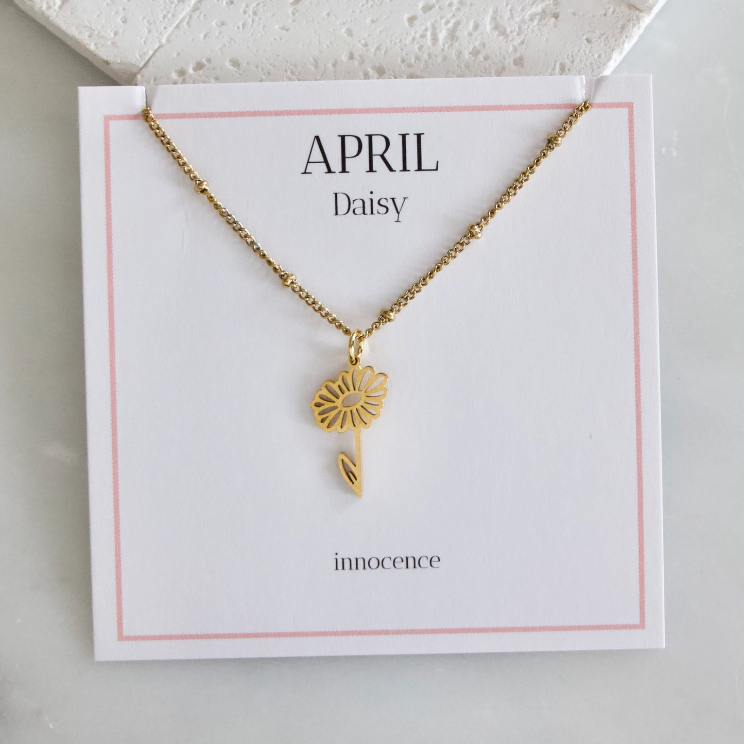 Waterproof Birth Flower Necklaces