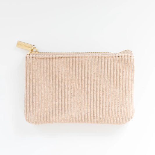 Corduroy Coin Pouch - Almond