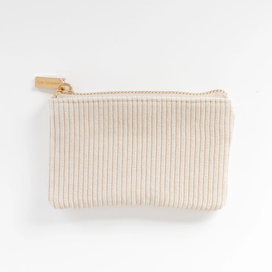 Corduroy Coin Pouch - Creme