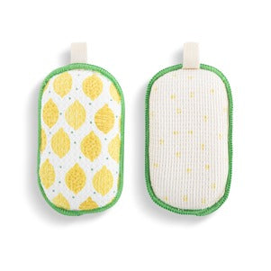 Lemons Absorbent Reversible Sponges Set of 2