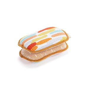 Orange Lines Absorbent Reversible Sponges Set of 2
