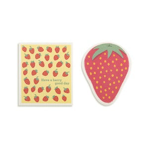 Strawberry Shaped Biodegradable Dish Cloths