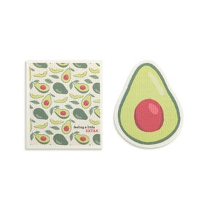 Avocado Shaped Biodegradable Dish Cloths