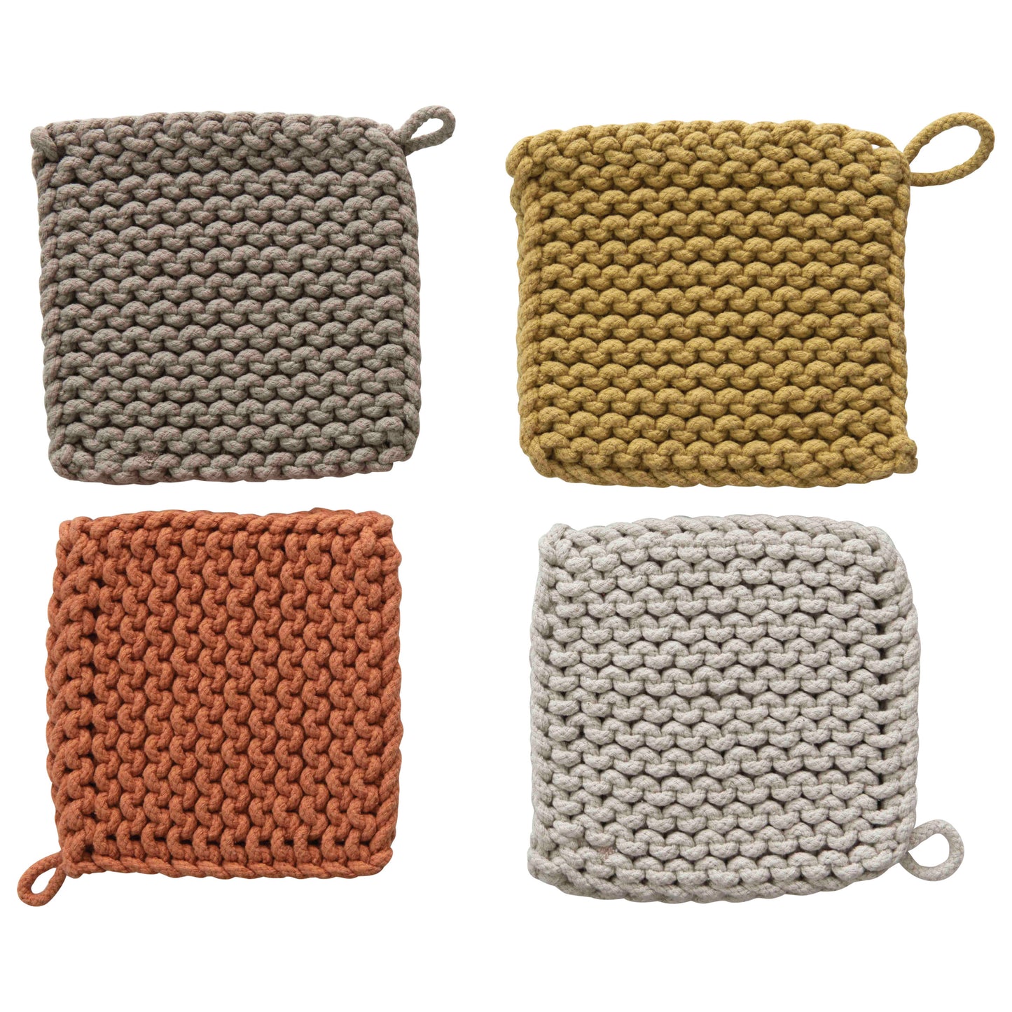 8" Square Cotton Crocheted Pot Holder