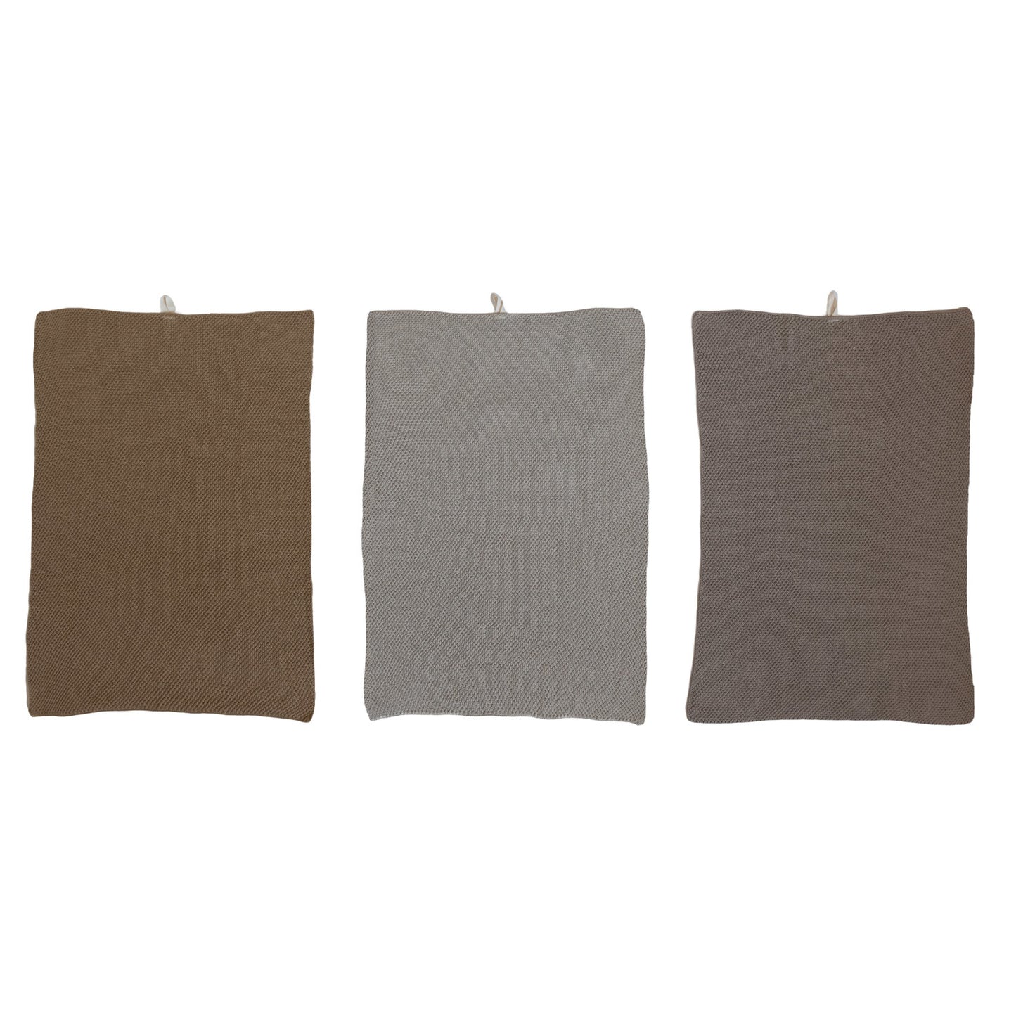 Cotton Knit Tea Towels, 3 Colors