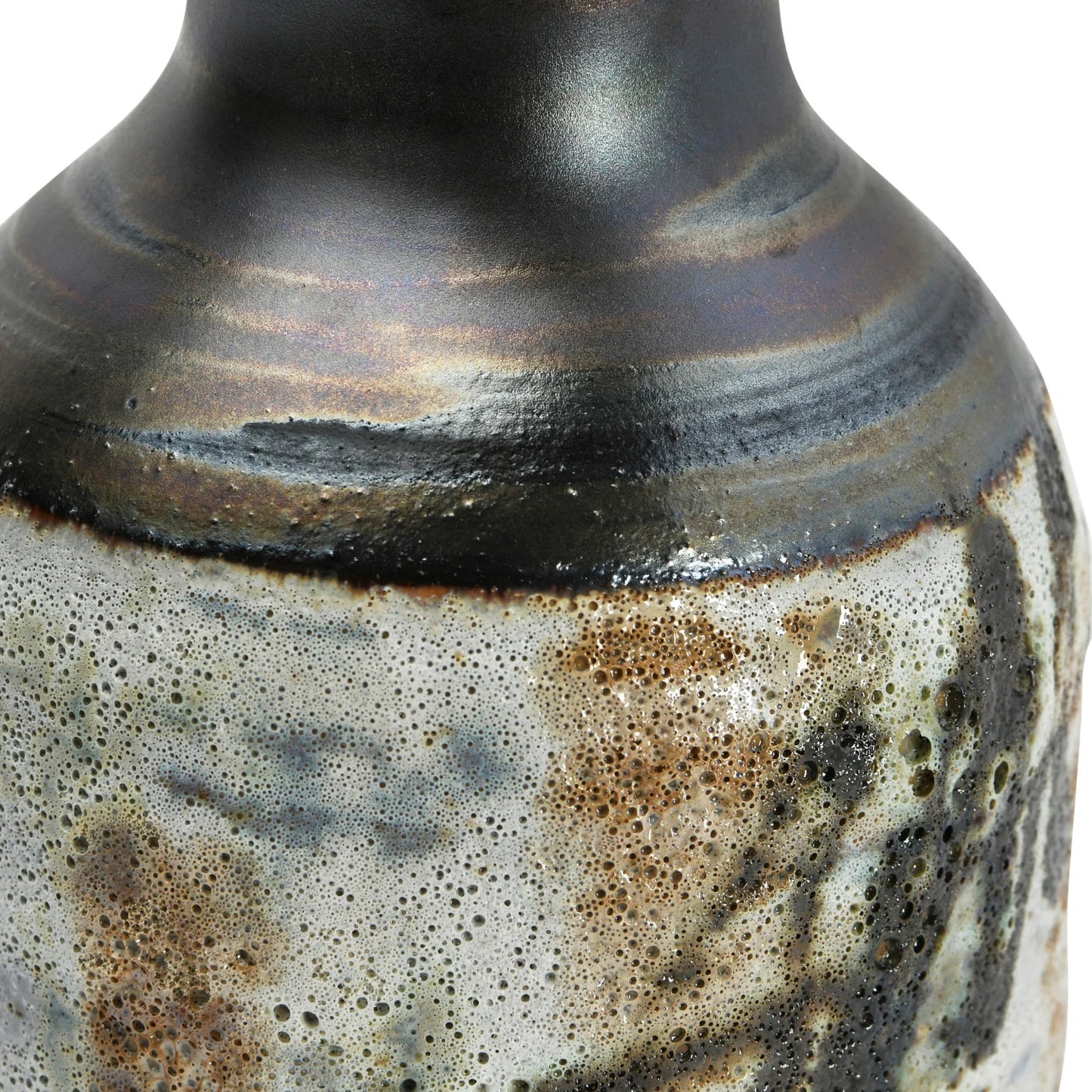 Hand-Painted Stoneware Vase