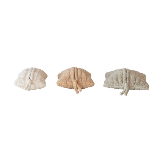 Quilted Cotton Terry Zip Pouches w/ Cotton Lining