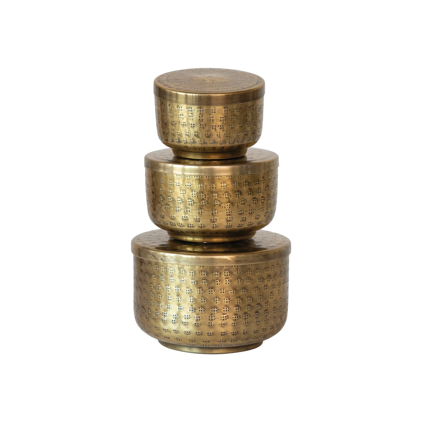 Hammered Aluminum Container