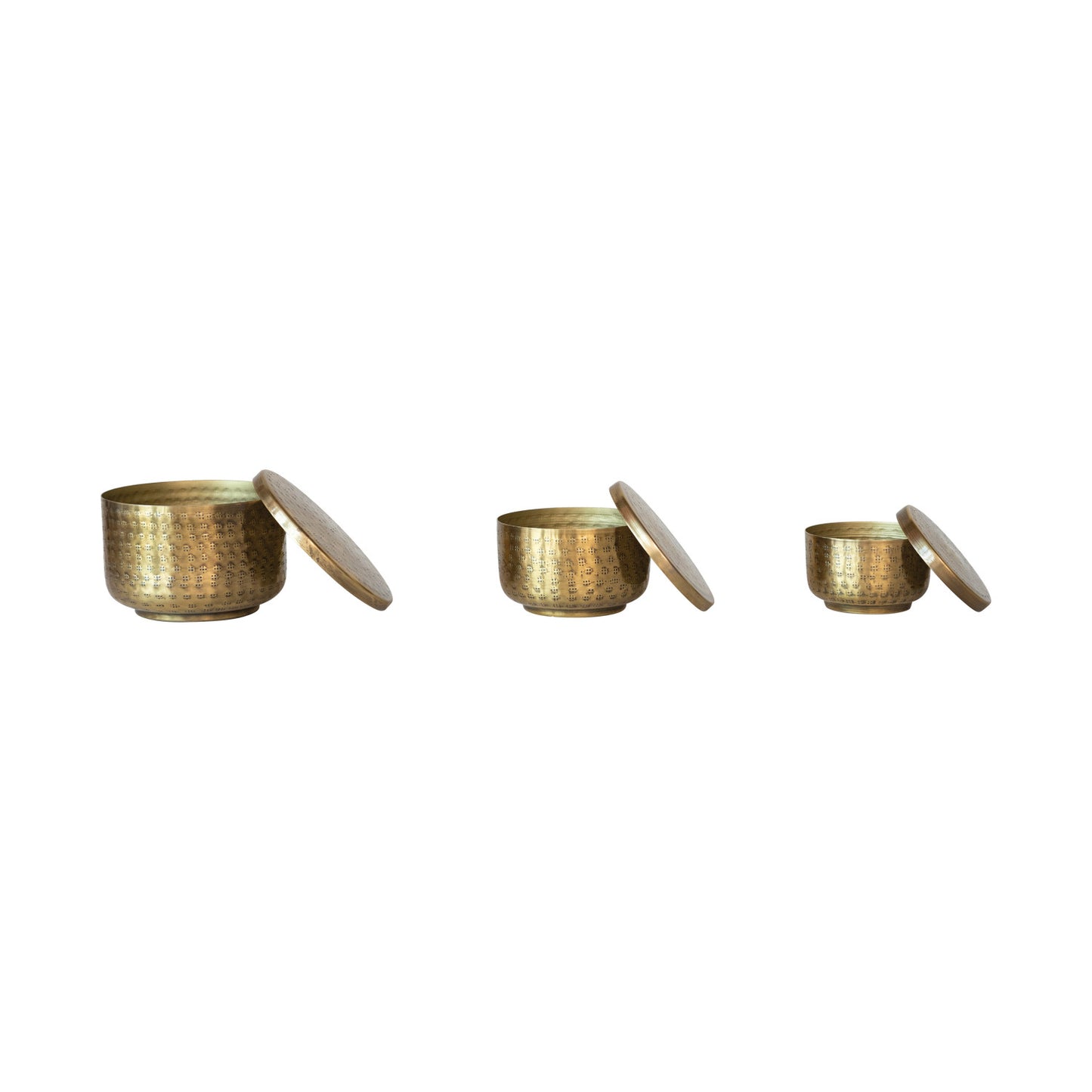 Hammered Aluminum Container