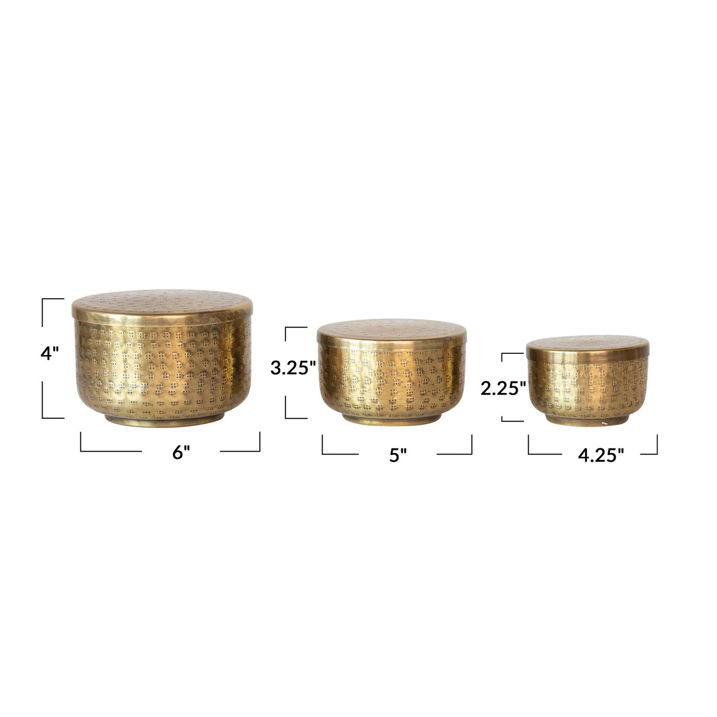 Hammered Aluminum Container