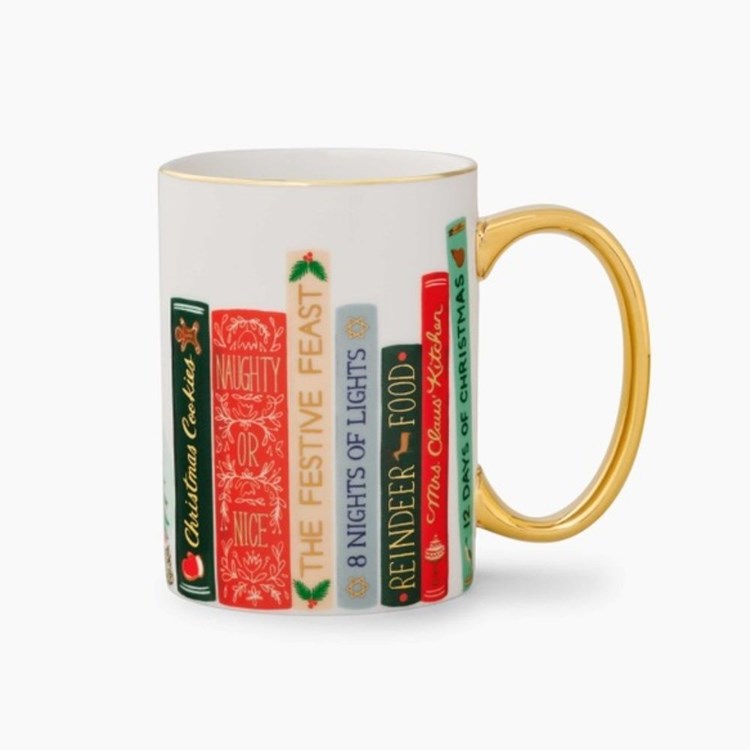 Festive Book Club Porcelain Mug
