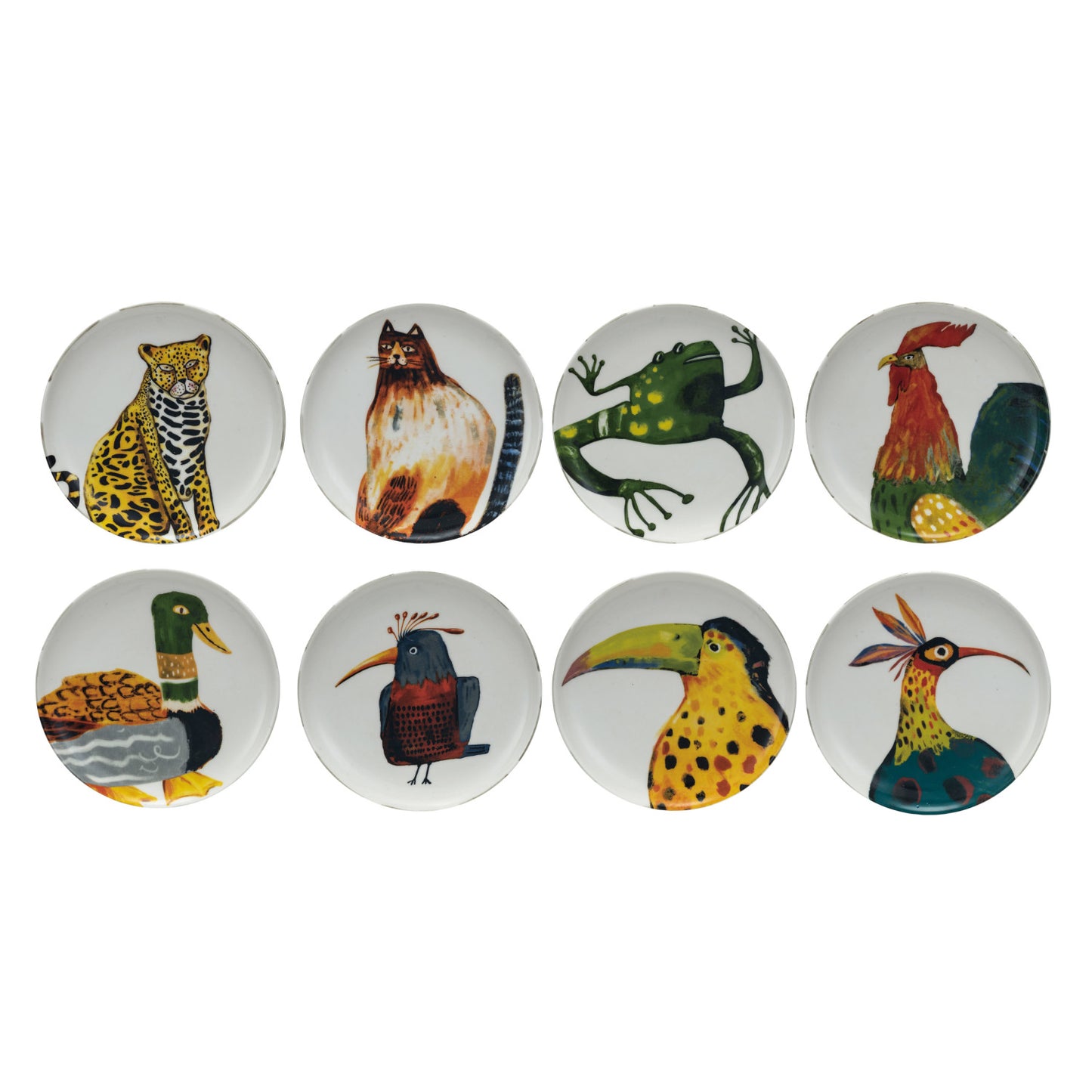 Stoneware Plate w/ Animal/Bird