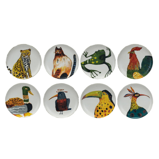 Stoneware Plate w/ Animal/Bird