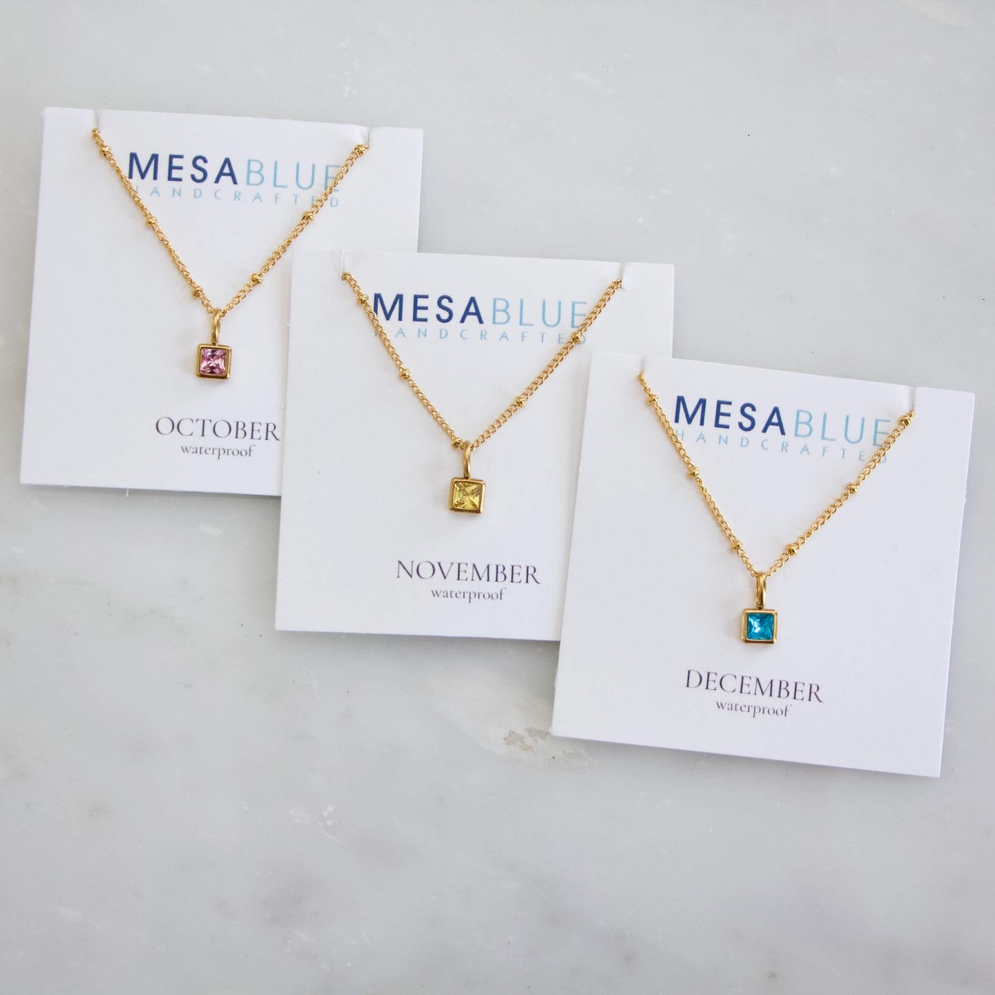 Waterproof Birthstone Necklace