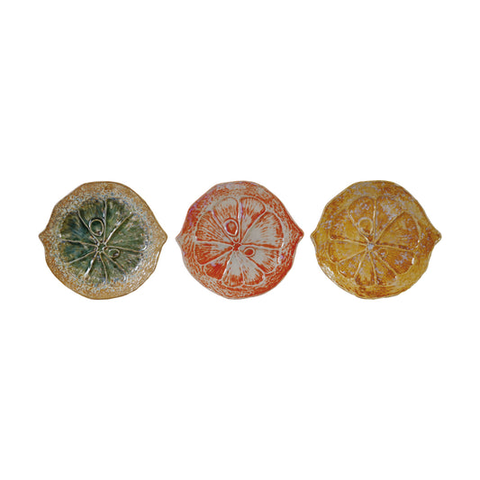 Stoneware Citrus Shaped Plate