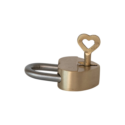 Heart Shaped Lock with Heart Shaped Key