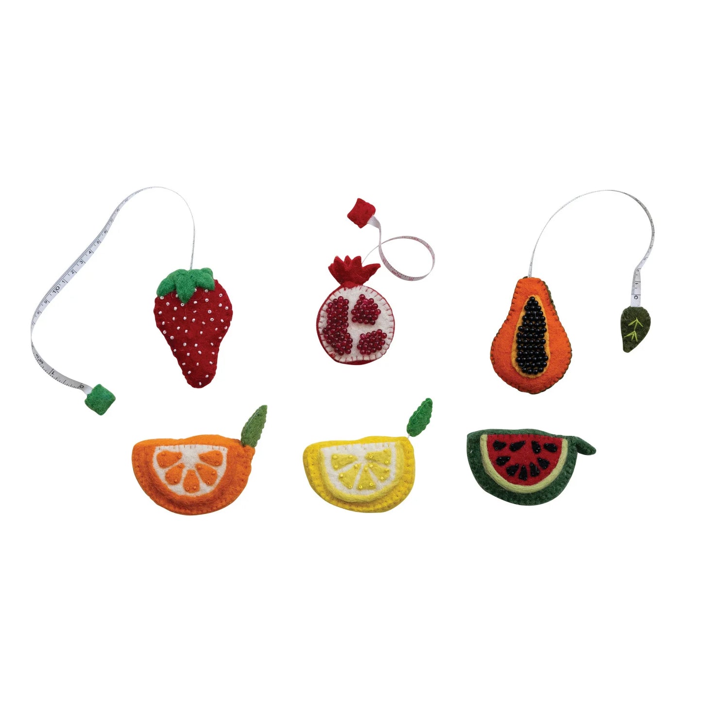 Handmade Embroidered Felt Tape Measure