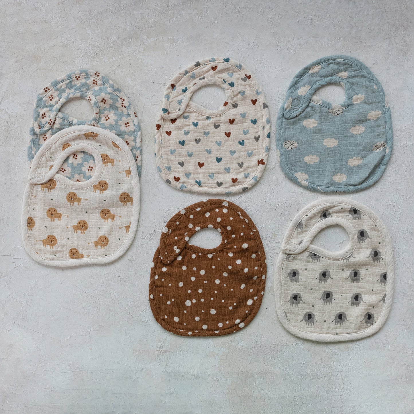 Cotton Double Cloth Printed Baby Bib with Pattern
