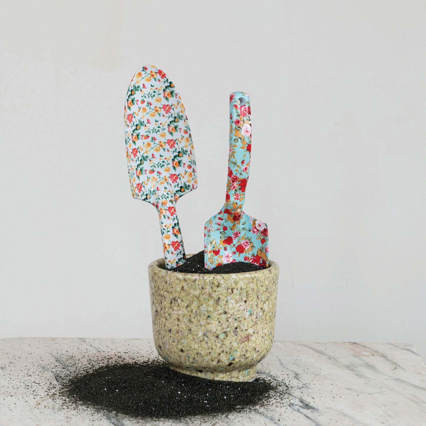 Aluminum Garden Spade with Floral Pattern