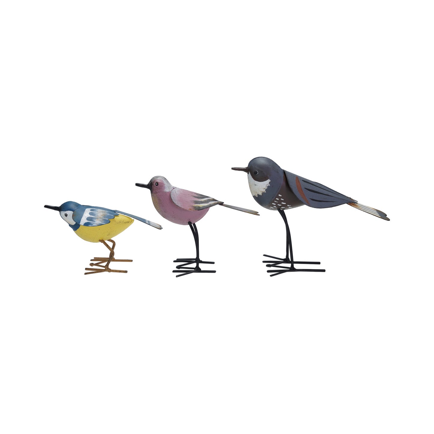 Hand-Painted Metal Bird