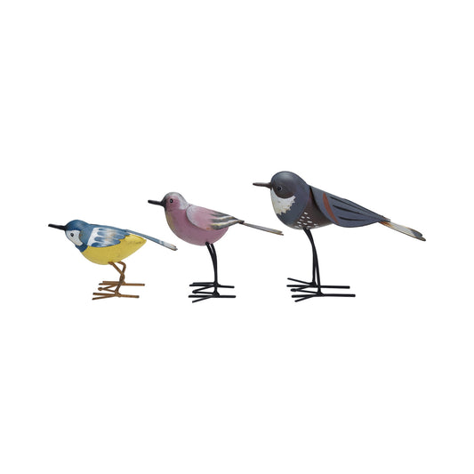 Hand-Painted Metal Bird