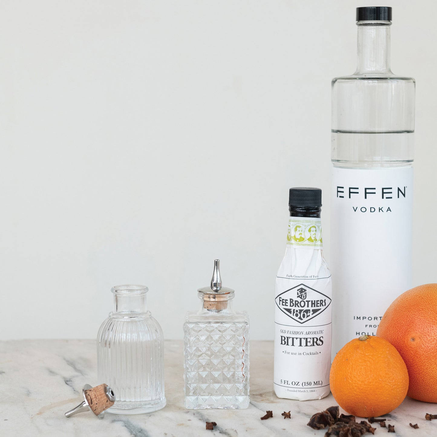 2 oz. Pressed Glass Bitters Bottle with Spout