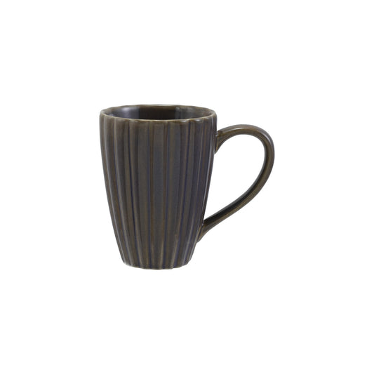 14 oz. Stoneware Ribbed Mug - Plum